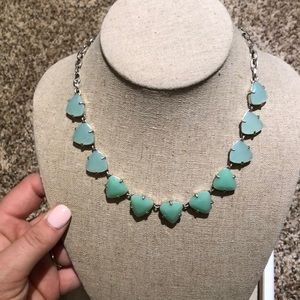 Stella & Dot Mint & Silver Necklace